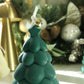 Snowy Christmas Tree Candle