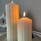 Ribbed Pillar Candle