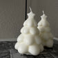 Snowy Christmas Tree Candle
